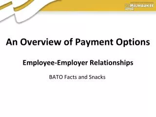 An Overview of Payment Options Employee-Employer Relationships