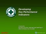 Developing Key Performance Indicators - slide 1