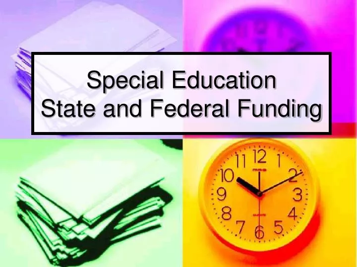 special education state and federal funding