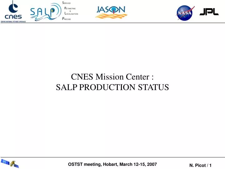 cnes mission center salp production status