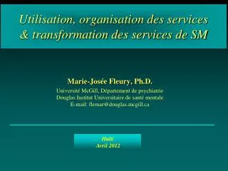 utilisation organisation des services transformation des services de sm