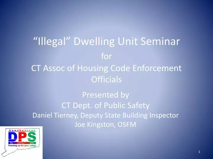illegal dwelling unit seminar for ct assoc of housing code enforcement officials