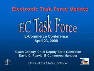 E-Commerce Conference April 23, 2008