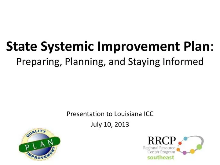 state systemic improvement plan preparing planning and staying informed