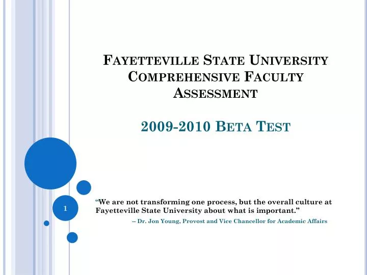 fayetteville state university comprehensive faculty assessment 2009 2010 beta test