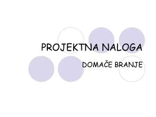 projektna naloga