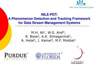 NILE-PDT: A Phenomenon Detection and Tracking Framework for Data Stream Management Systems