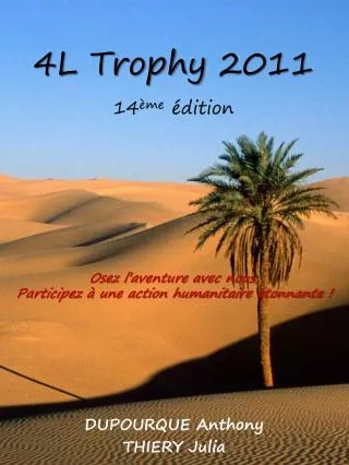4L Trophy 2011 14 ème édition