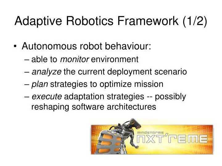 adaptive robotics framework 1 2
