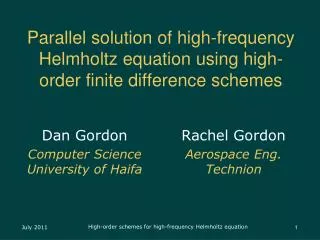 Parallel solution of high-frequency Helmholtz equation using high-order finite difference schemes