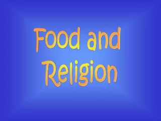 Food and Religion