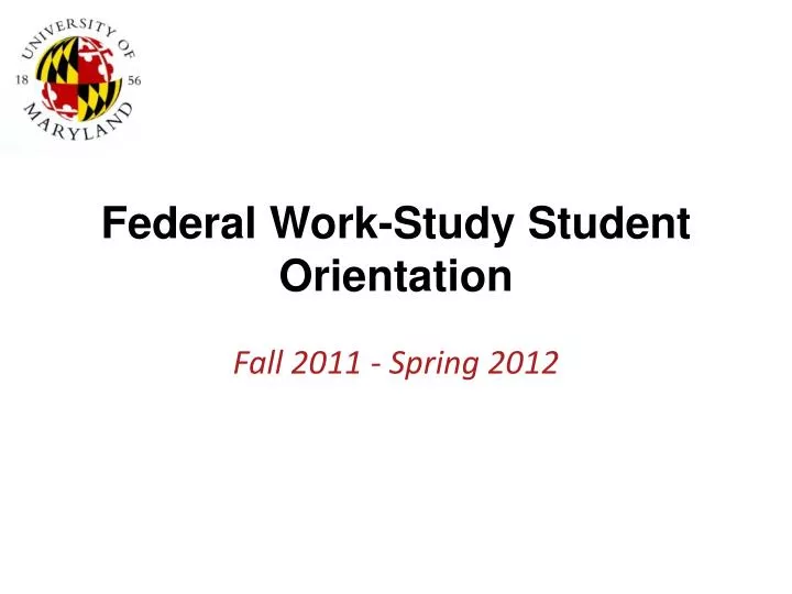 federal work study student orientation