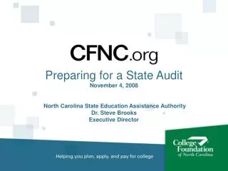 Preparing for a State Audit