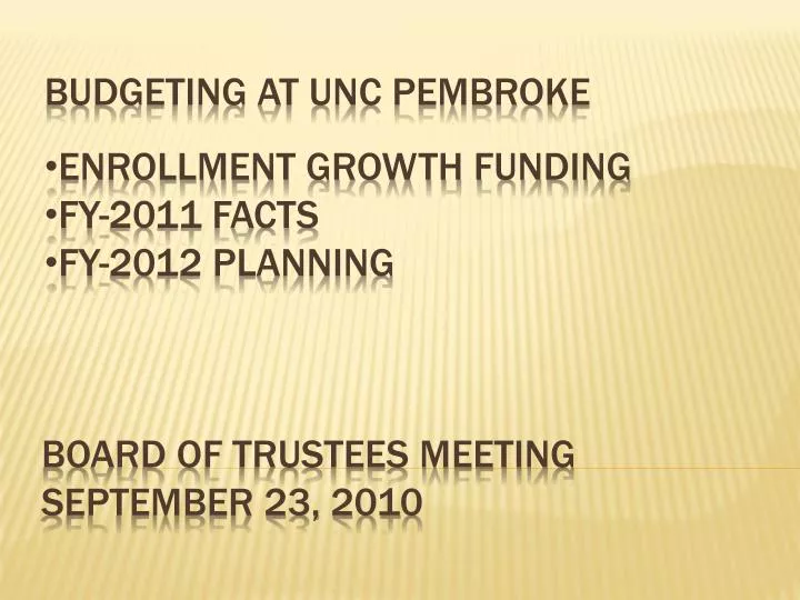 board of trustees meeting september 23 2010