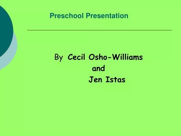 preschool presentation
