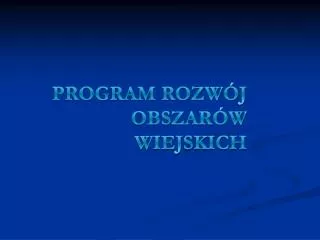 program rozw j obszar w wiejskich