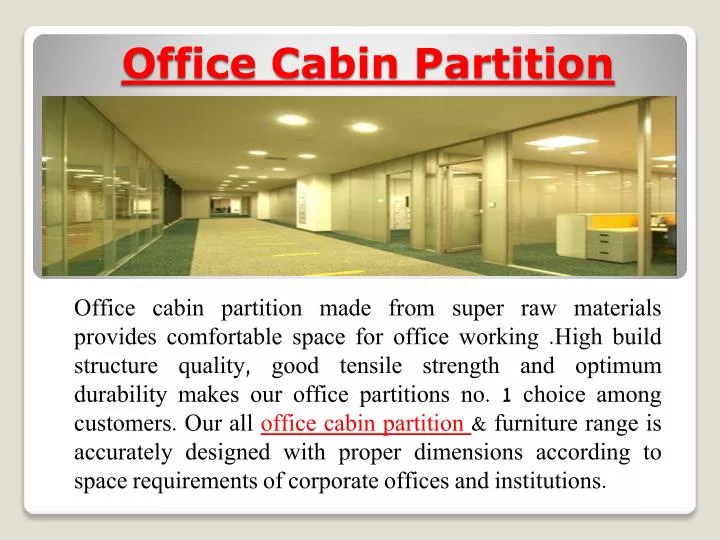 office cabin partition