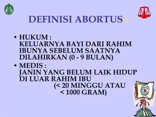 definisi abortus