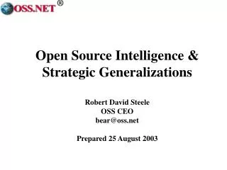 open source intelligence strategic generalizations