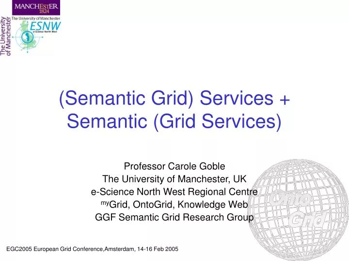 semantic grid services semantic grid services