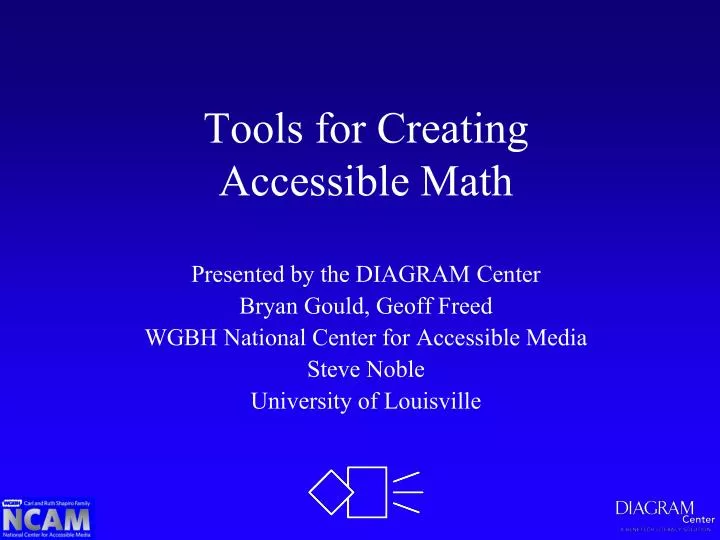 tools for creating accessible math