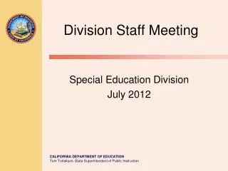 Division Staff Meeting