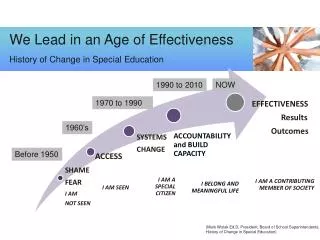 We Lead in an Age of Effectiveness