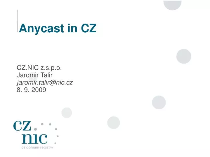 anycast in cz