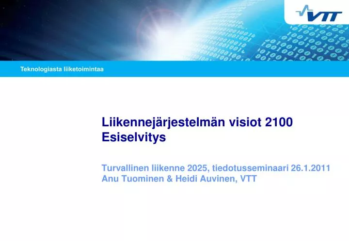 liikennej rjestelm n visiot 2100 esiselvitys