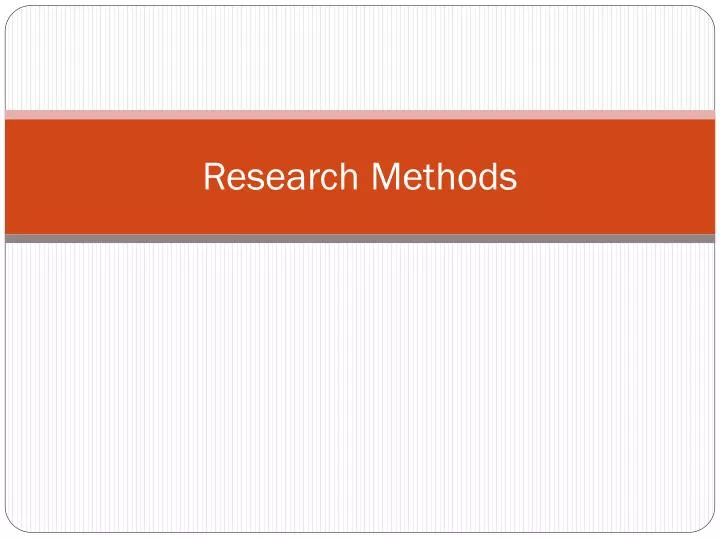 research methods