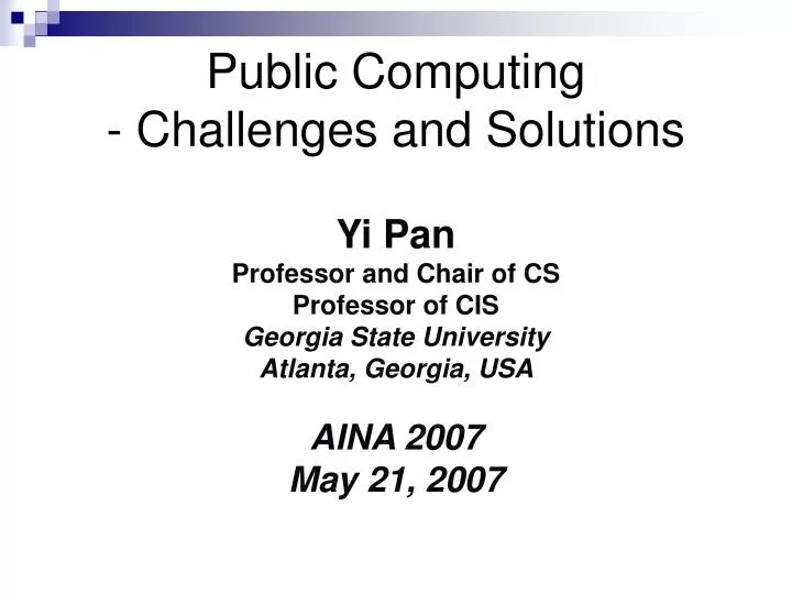 public computing challenges and solutions