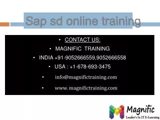 sap sd online training in bangalore