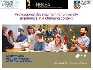 Professional development for university academics in a changing context