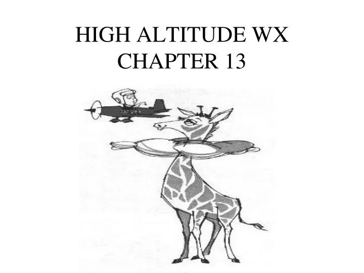 high altitude wx chapter 13