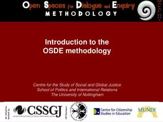 Introduction to the OSDE methodology
