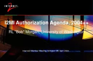I2MI Authorization Agenda, 2004++