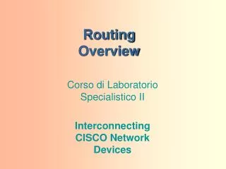 routing overview