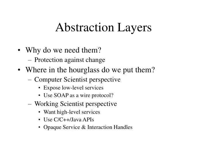 abstraction layers