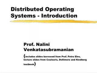 Distributed Operating Systems - Introduction