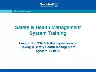 Safety &amp; Health Management System Training