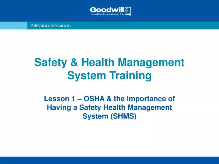 safety health management system training