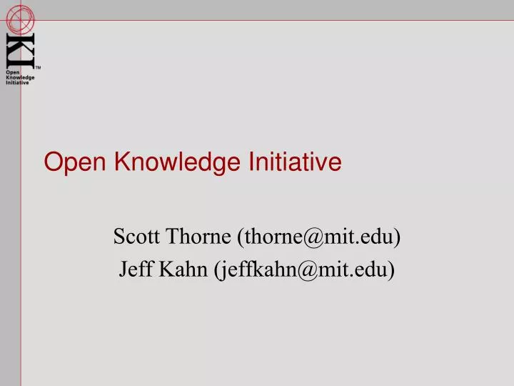 open knowledge initiative