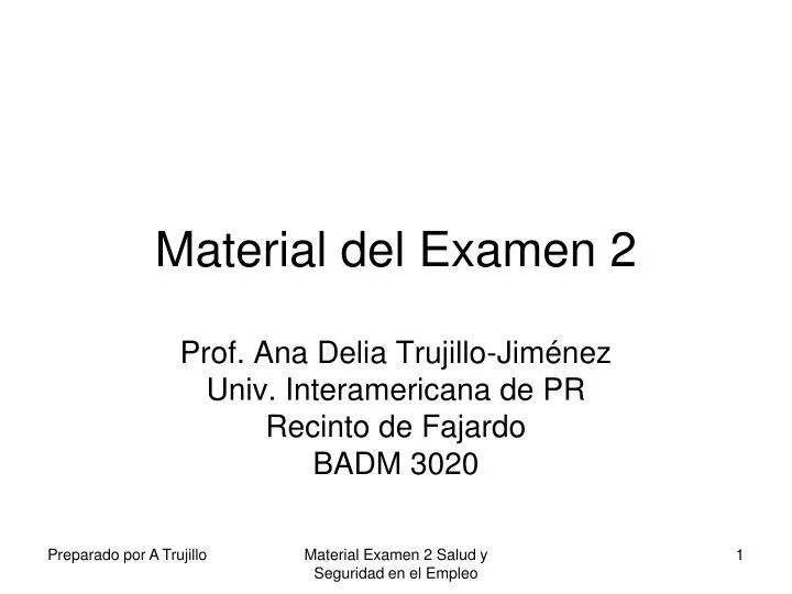 material del examen 2