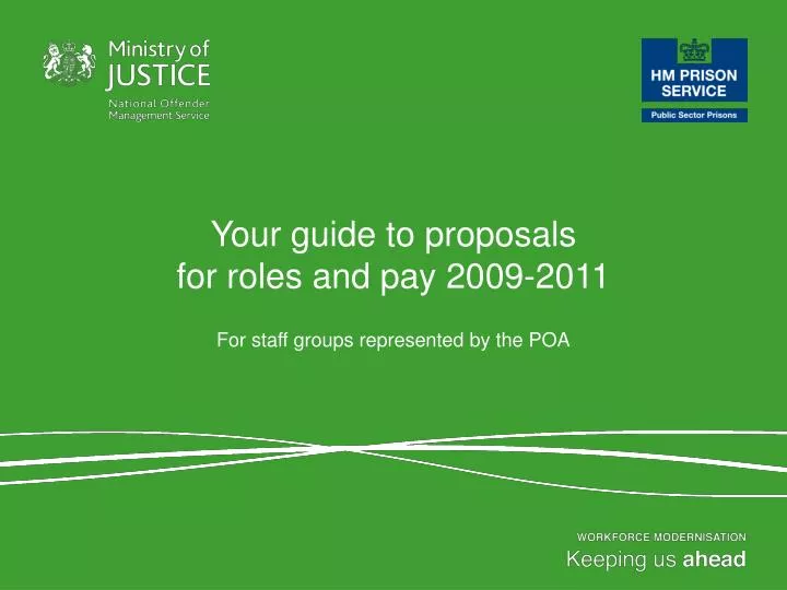 your guide to proposals for roles and pay 2009 2011 for staff groups represented by the poa