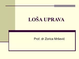 lo a uprava