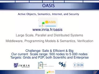 OASIS Active Objects, Semantics, Internet, and Security