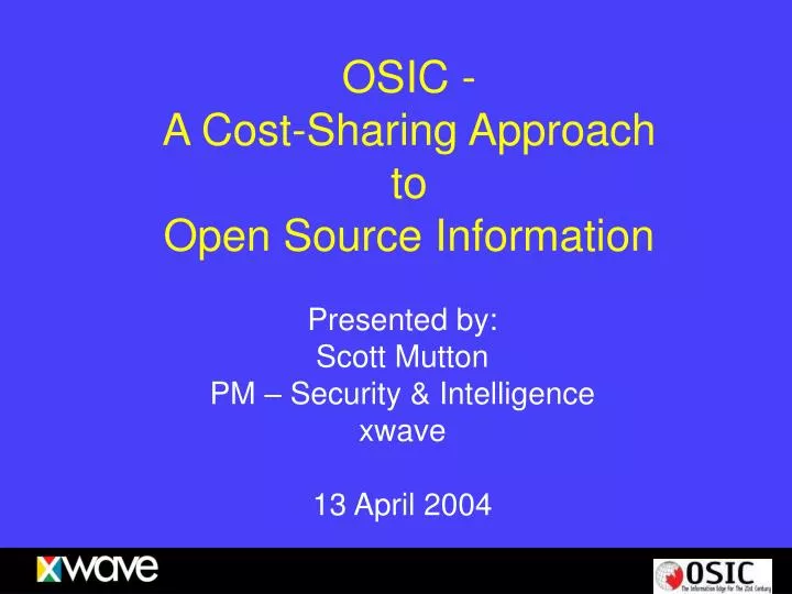 osic a cost sharing approach to open source information