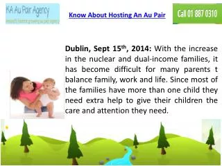 Know About Hosting An Au Pair