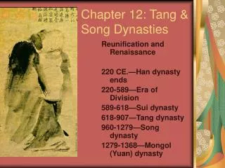 Chapter 12: Tang &amp; Song Dynasties