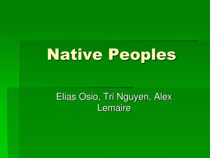 native peoples